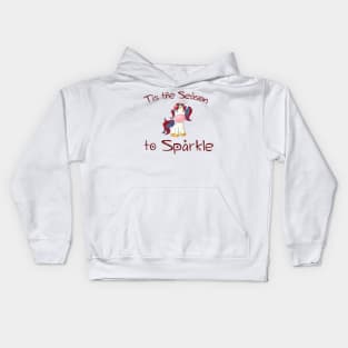 Christmas Unicorn: Tis the Season to Sparkle Kids Hoodie